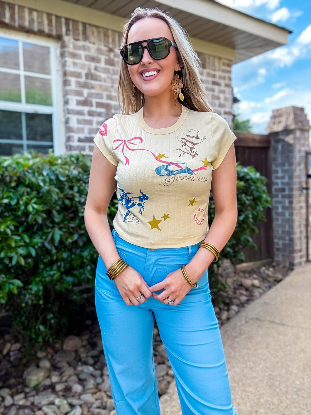 DAYDREAMER Western Flash Baby Tee