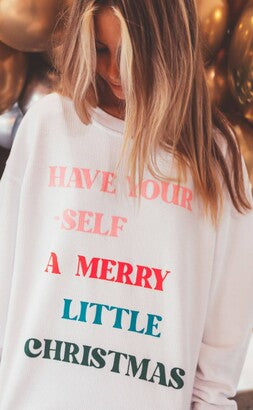 F+S Have Yourself A Merry Little Christmas Corded Sweatshirt