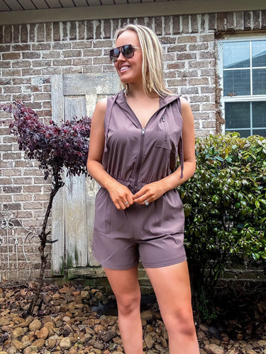 Adventure Romper Brown