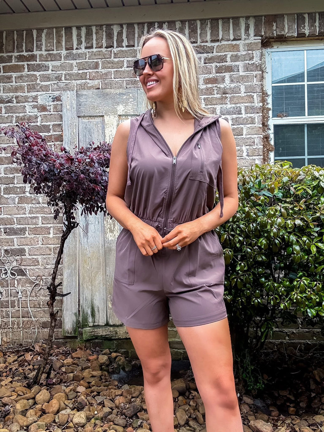 Adventure Romper Brown