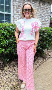 Slithering Around Pants Pink
