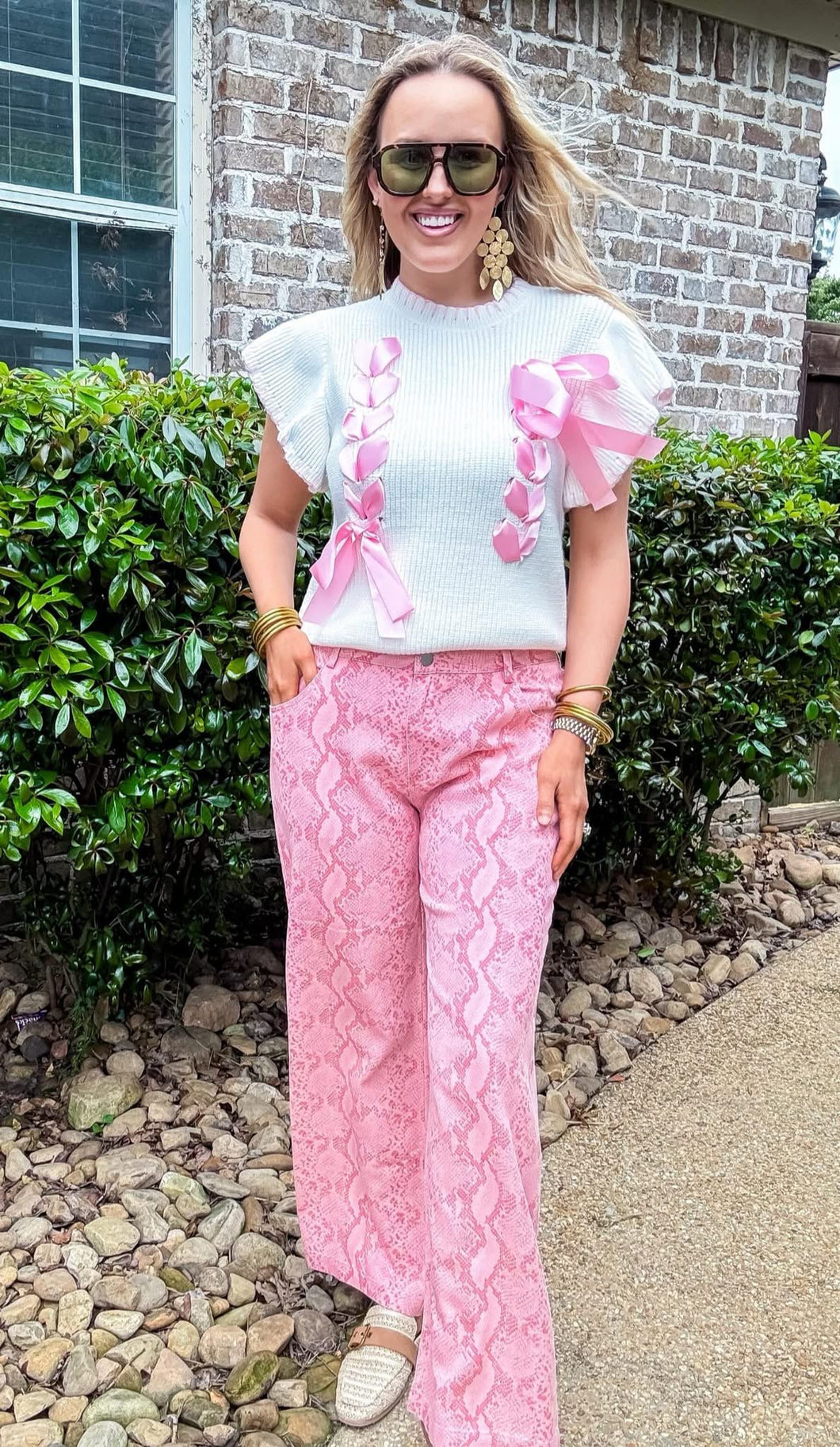 Slithering Around Pants Pink