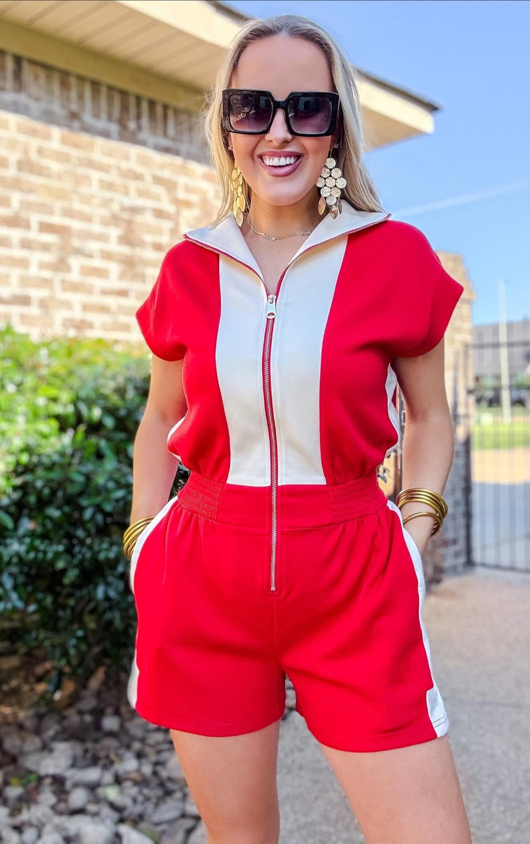 In The Air Red Romper