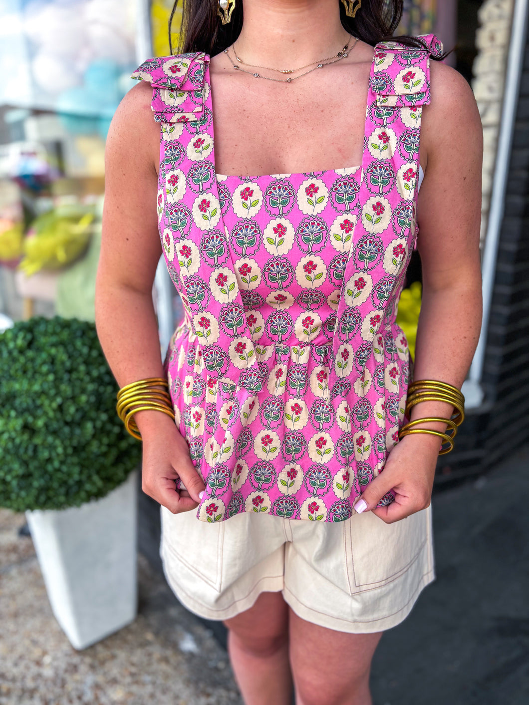 Freely Blooming Top Pink