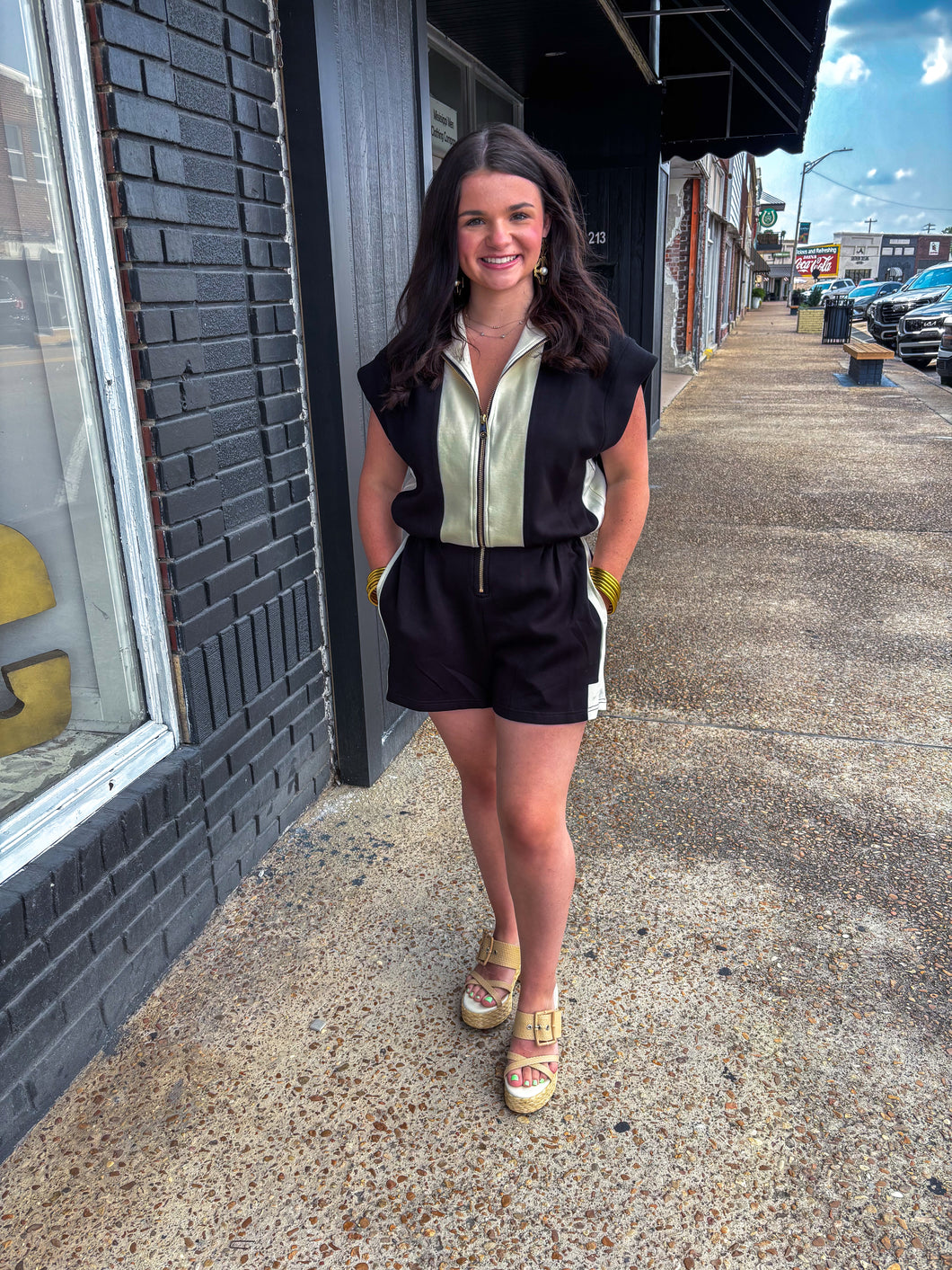 In The Air Black Romper