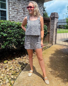 Gone Country Leopard Skort Set