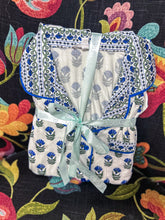 Load image into Gallery viewer, Mary Square Charlotte Floral Foulard Navy Pajama Pant Set