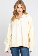 Load image into Gallery viewer, Stella Zip Pullover Ivory