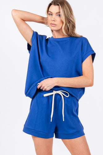 Royalty Blue Washed Top