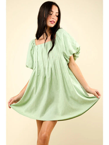 Wren Puff Sleeve Dress Sage