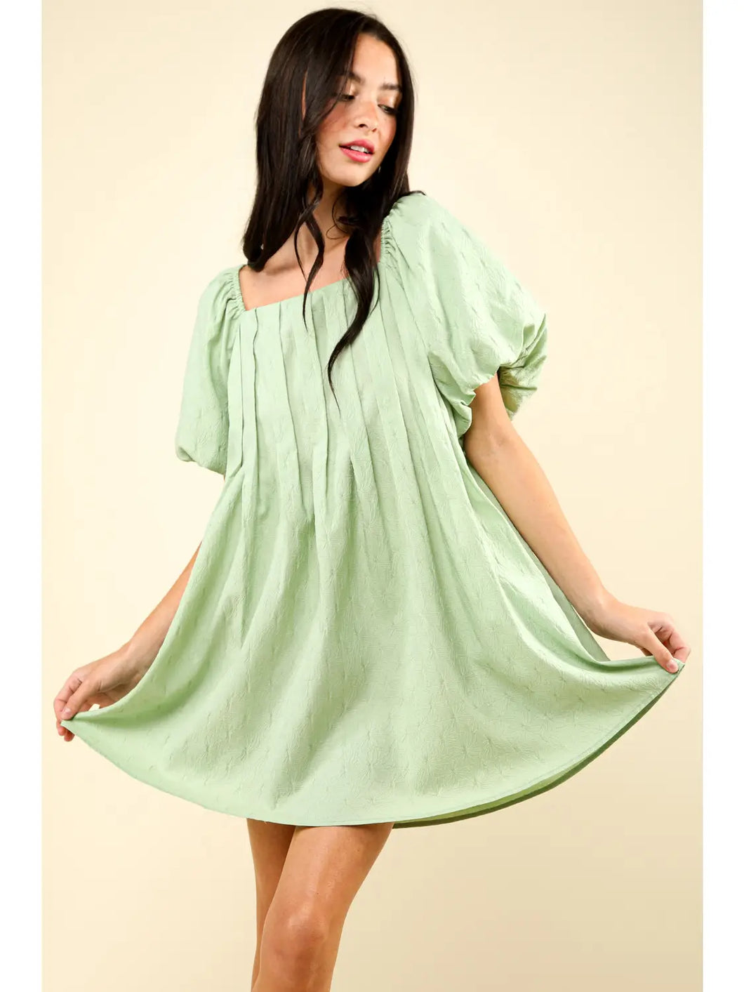 Wren Puff Sleeve Dress Sage
