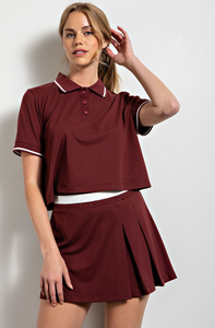 Preppy Girl Set Maroon