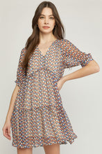 Load image into Gallery viewer, Ziggy Blue Abstract Dress