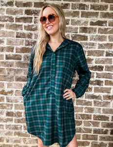 Fall Flannel Dress
