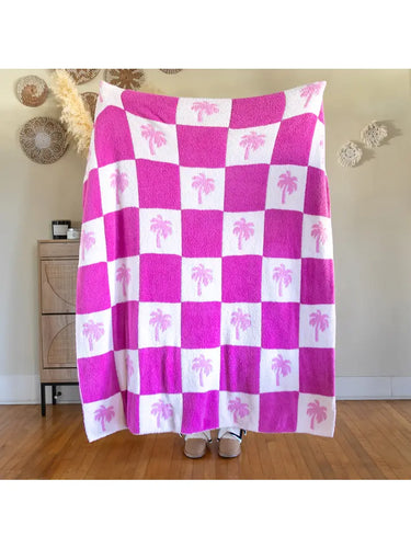 Pink Palm Blanket