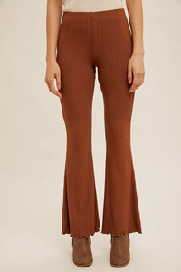 Make Me Comfy Henley Flare Pants Caramel