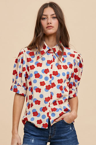 Roxie Floral Dot Top