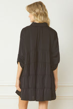 Load image into Gallery viewer, Roxanne Shift Dress Black